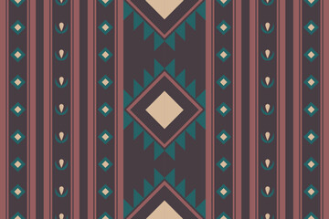 Geometric seamless ethnic pattern. Geometric ethnic pattern can be used in fabric design for clothes, wrapping, textile, embroidery, carpet