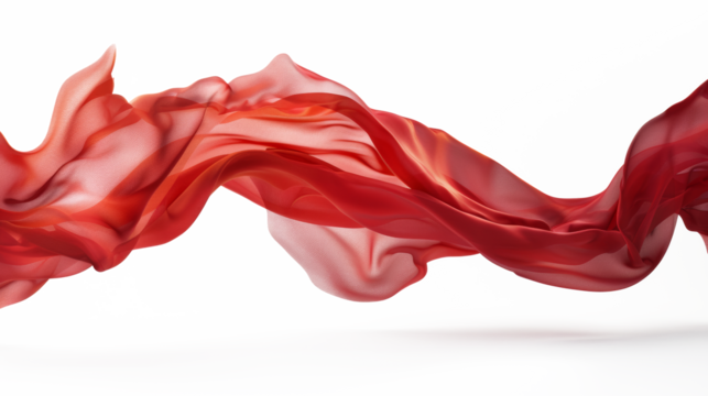 Cloth, Silk fabric, transparent fabric flying wave background fashion satin motion drapery scarf flying chiffon veil isolated on transparent white background