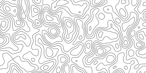  abstract white wave paper curved reliefs background. Topography map pattern, Geographic curved, vector illustration. seamless textrue, vintage waves. Panorama view multicolor wave curve line. - obrazy, fototapety, plakaty