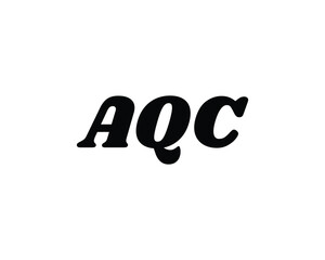 AQC logo design vector template