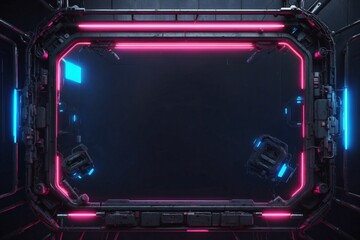 Cyberpunk Futuristic Backgrounds & Frames