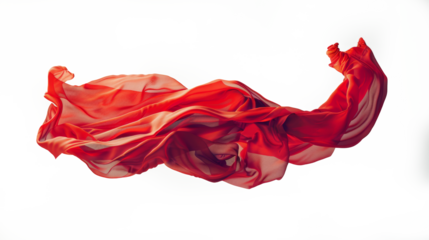 Cloth, Silk fabric, transparent fabric flying wave background fashion satin motion drapery scarf flying chiffon veil isolated on transparent white background