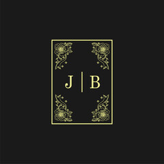 JB Initials Wedding Logo, Wedding Monogram, Luxury Wedding Logo