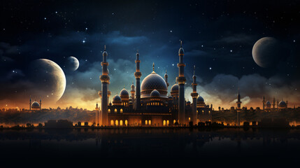 Background for Ramadhan Eid al-Fitr Events - obrazy, fototapety, plakaty