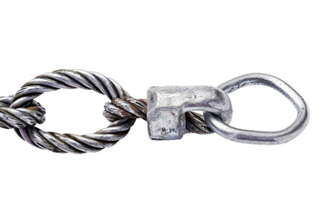 Wire pulling grip clevis isolated on transparent background