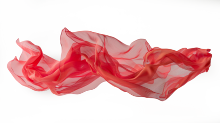 Cloth, Silk fabric, transparent fabric flying wave background fashion satin motion drapery scarf flying chiffon veil isolated on transparent white background