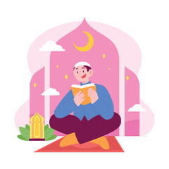 vector image of the Islamic holiday Eid al-Fitr or Eid al-Adha