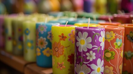 Colorful Easter Candle for Decoration, beautiful craft candle