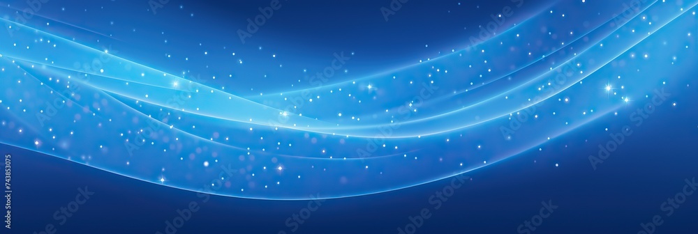 Aufkleber a vivid blue background featuring a celestial dance of stars and intersecting lines
