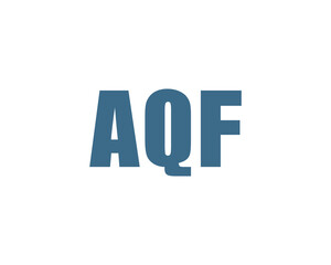 AQF logo design vector template