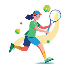 Flat Illustration Vector Of Someone Exercising