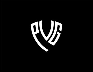 PVG creative letter shield logo design vector icon illustration