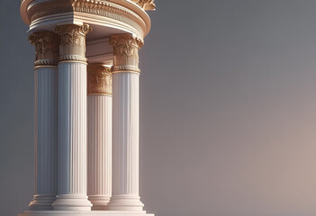 roman columns in minimal style