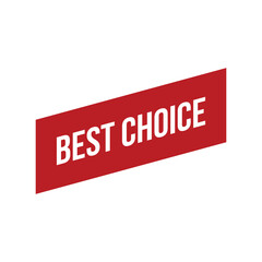 Best Choice Red Ribbon Vector Design Template