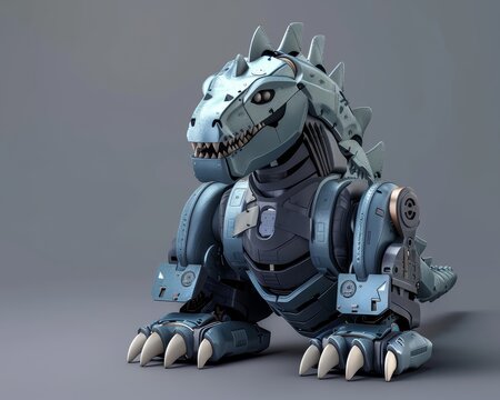 Godzilla themed robotics competition with cute innovative designs 3D render