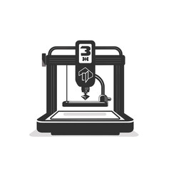 3d Printer Logo Design in Transparent Background