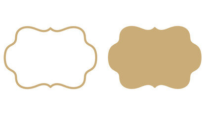 Aesthetic border line and text box shape