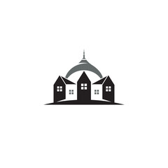 Temple and Building logo or icon design