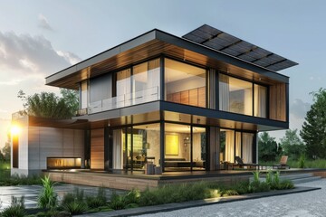 modern house in the morning