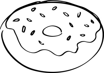 Sketch Chocolate Donut