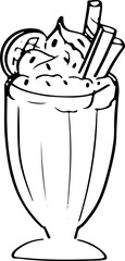 Sketch Chocolate Milkshake