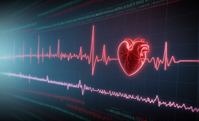 heart beat on monitor