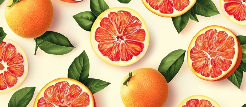 Design, advertise, and decorate using grapefruit motifs.