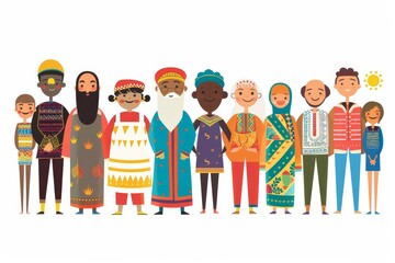 Fototapeta premium Diverse and inclusive group representing multiculturalism and international unity