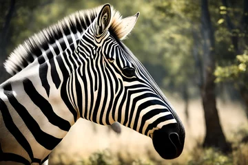 Rolgordijnen zebra close up © Naila