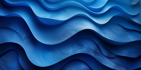 Fototapeta premium Schöner abstrakter futuristischer Hintergrund in welligen leuchtenden blau Farben für Webdesign und Druck