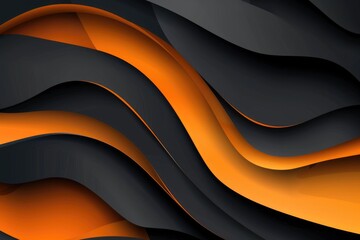 Orange and black abstract gradient dynamic background