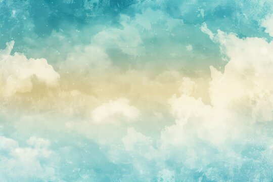 sky and soft cloud with pastel color filter and grunge texture  nature abstract background