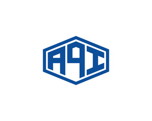 AQI logo design vector template