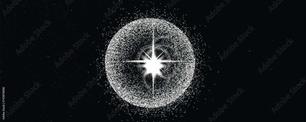 Wall mural sun explosion . solar x flare . big eruption of plasma with magnetic loops . exploding star in space