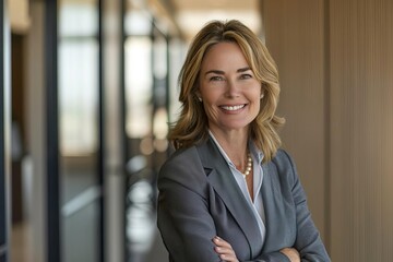 Smiling businesswoman with leadership qualities. confident Professional And successful female executive