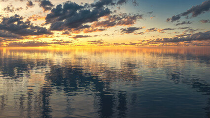 Obraz premium Seascape on sunset background