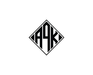 AQK logo design vector template