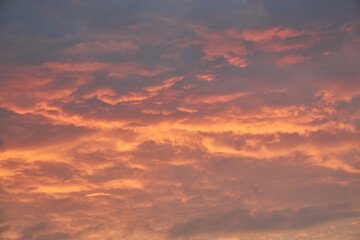 Fototapeta premium cloudy sky at sunset. Gradient color. Sky texture, abstract nature background