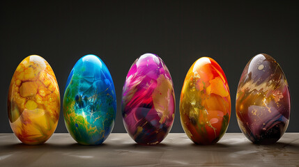 easter eggs in green grass meadow Close up Easter Bunny and colorful eggs Created with Generative....