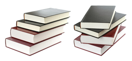 Set of Modern Books, isolated on white background