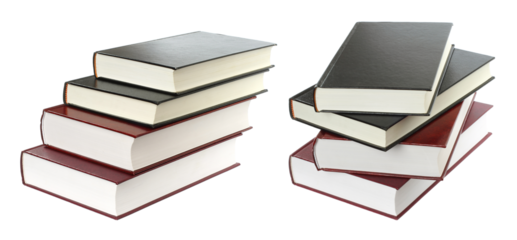 Set of Modern Books, isolated on white background