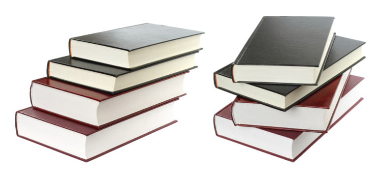 Set of Modern Books, isolated on white background