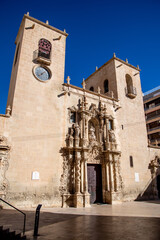 Baroque Facade of Basilica of Santa Maria, Alicante