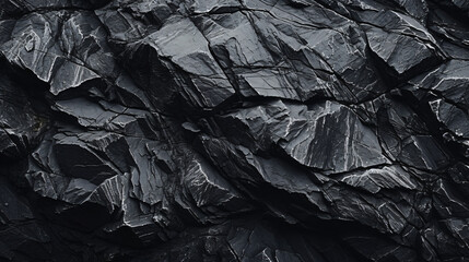 Black white rock background. Dark gray stone.