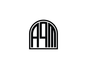 AQM logo design vector template