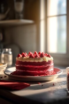 strawberry cake with chese