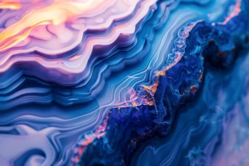 Wall murals Crystals Gradient surface of agate rock.