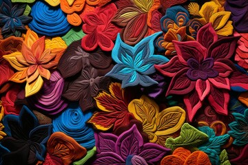 Colorful floral background textured flowers