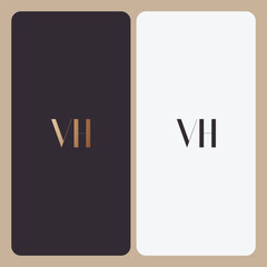 VH logo design vector image
