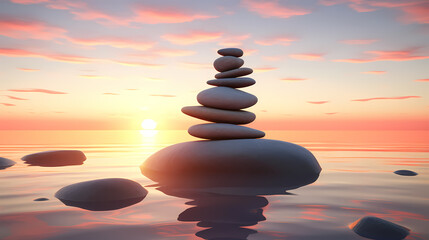 A pile of rocks sitting on the beach